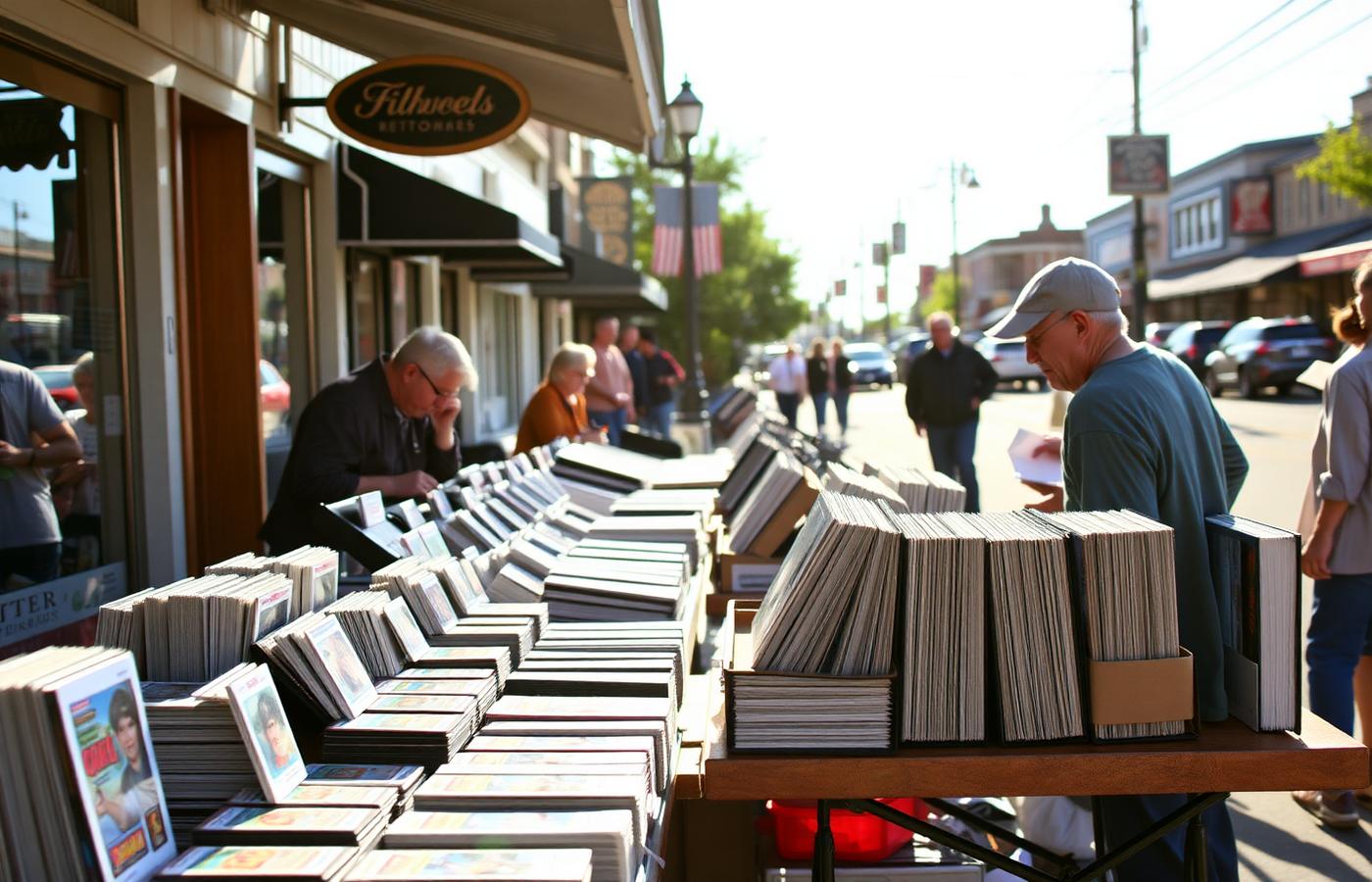 Weekend card stand in downtown Keyser, West Virginia